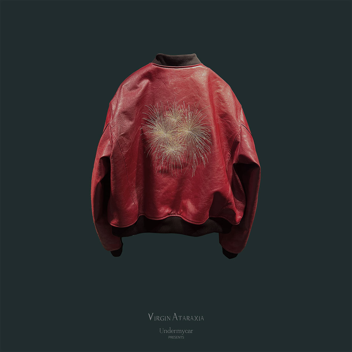 Undermycar - HOMMAGE EMBRACED ”THE FIREWORKS” LAMB LEATHER BLOUSON RED